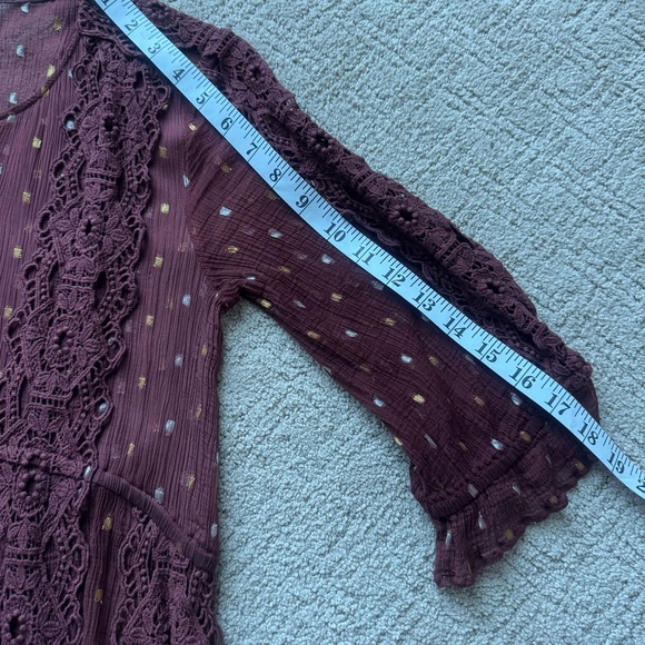 Sundance Boho Gold Flecked Sheer Over Dress - Picture 8 of 13